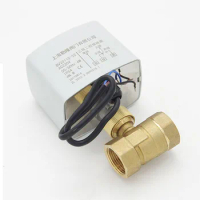 DN32 DN40 3 way 3 wires 1 control Electric Ball Valve Brass Motorized Ball Valve electrically operated valve