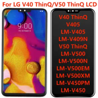 6.4" AMOLED For LG V40 ThinQ V50 ThinQ LCD Display With Frame Original Touch Screen Digitizer Assembly Replacement Repair Parts