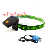 by dhl or ems 50 pieces hat headlamp usb charger build-in battery led Headlamp hat caps rechargeable