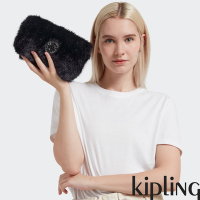 Kipling (網路獨家款)黑色毛絨單主袋手拿包-ANULI​
