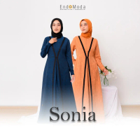 Gamis Wanita Muslimah Elegan Kekinian Gamis Sonia Outfit Pengajian Nikahan