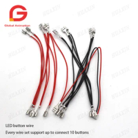 6.3mm or 2.8mm 2pin Cables 5V / 12V Illuminated Light Bulb Cable To USB Encoder for Arcade LED Button Joystick