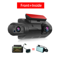 FHD 3.0นิ้ว Dual  รถ DVR กล้องใหม่ Dash Cam Dual Record Mini Video Recorder Dash Cam 1080P Night Vision ที่จอดรถการตรวจสอบ G-Sensor DVR กล่องดำ