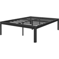 Bed frame with rounded legs, no need for box springs, non slip metal platform bed frame, 4000 pound noise free bed frame