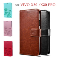 Flip Case For Vivo X30 Pro X30Pro Phone Case Wallet Pouch Case Coque For Vivo X30 Premium PU Leather Phone Cover Funda Capas