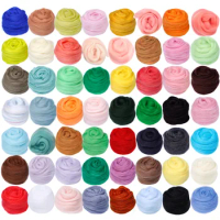 1PC 200g Mixed Color Felting Wool Fiber Needle Felting Natural Collection for Animal Projects Felting Wool for DIY Craft