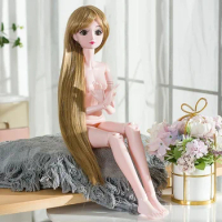 60 cm beautiful princess doll 1/3 BJD doll 20 joint beautiful blond princess hair detachable gift for girl