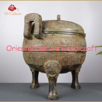 Chinese Han Dynasty Bronzes, Round Tripods, Royal Symbols, Exquisite Handicrafts, Suitable For Collection
