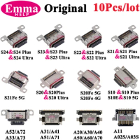 EmmHelp10pcs USB Port Dock Connector for SamSung Galaxy S21 S22 S23 S24 S20 Plus Ultra A22 A12 A11 A51 A71 A52 A72 A73 A03S A21