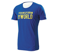 MIZUNO 美津濃 男 路跑短袖T恤 Transform The World 土耳其藍 高質感 J2MA600226【陽光樂活】