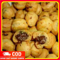 jajanan camilan snack soes coklat  crown 1kg sus coklat
