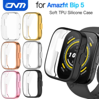 Screen Protector Case for Amazfit Bip 5 Full Coverage Bumper Soft TPU Protective Case Cover for Amazfit Bip5 Accessories