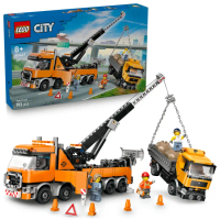 【LEGO 樂高】城市系列 60467 配備起重機的重型道路救援拖吊車(momo獨家 交通工具玩具 兒童玩具 積木)