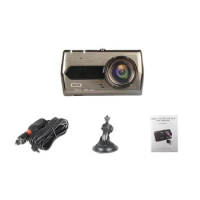4-Inch IPS Jerry HD Wide-Angle 6E Driving Recorder Double Recording 1080P Non-Light Night Vision Car Driving Recorder F