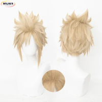 Cloud Strife Cosplay Wig Game FF7 Cloud Strife Light Flaxen Short Heat Resistant Synthetic Hair Hall