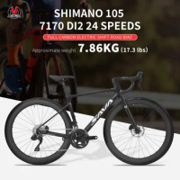 SAVA full carbon fiber road bike ultra-light 7.85 kg electronic shifting bike 24-speed T1000 frame with SHIMAN0 105 7170 Di2
