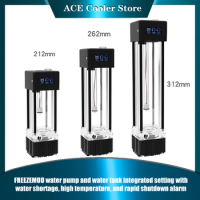 FREEZEMOD PC Water Pump Box AIO + Liquid Alarm Thermometer Display, Advanced Style 21cm 26cm 31cm RES. PUB-EG6-ZNBJL