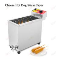 GZZT Commercial Cheese Hot Dog Sticks Fryer Electric/Gas Deep Korean Corn Dog Fryer Machine Korean Mozzarella Maker 21L