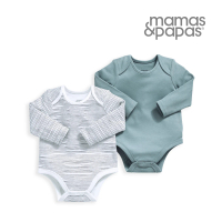 【Mamas &amp; Papas】未來聲樂家-長袖包屁衣2件組(4種尺寸可選)