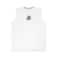 Under Armour UA 寬肩背心 Curry SLVS Tee 白 男款 無袖 運動上衣 健身 UA 1390352100
