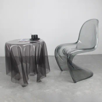 Nordic Style Acrylic Magic Creative Simple Transparent Coffee Table Round Irregular Living Room Club Coffee Table
