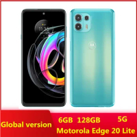 Original Motorola Moto Edge 20 Lite XT2139 Unlocked 5G cell phone 6GB RAM+128GB 108MP 6.7'' 5000mAh Android 10 Dual SIM phone