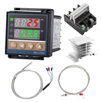100V AC To 240V AC Fahrenheit And Celsius PID Temperature Controller Parts Accessories With Type K And PT100 Thermocouple