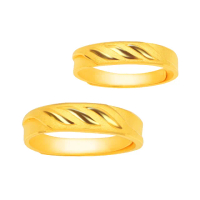 【元大珠寶】買一送一黃金9999對戒甜蜜默契黃金戒指(2.27錢正負5厘)