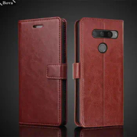 for LG V40 Card Holder Pu Leather Cover Case for LG V40 ThinQ Flip Cover Retro Wallet Bag Fitted Case Business Fundas Coque