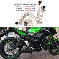 Motorcycle Exhaust Full System Muffler Slip On FOR KAWASAKI ER6N ER6F 2012-2016 Ninja 650R Z650 2017-2019 Versys 650 2015-2020