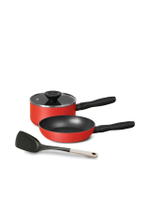 Set Of Pots And Pans Bauhaus 75 Years 4 Pcs. 14211TE12 RED