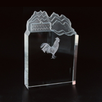水晶十二生肖內雕 個創意3D動物展示 玻璃擺件定紀唸