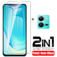 2in1 Tempered Glass Case For vivo v25 Screen Protector For vivo V25 5G V25E V 25 E 25e 4G 6.44inches Camera Lens Protective Film