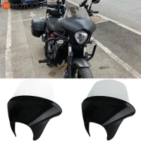 Headlight Windshield Fairing Protector Guard For Harley Sportster Iron XL883N 2009-2021 Motorcycle Deflector Cover Windscreen