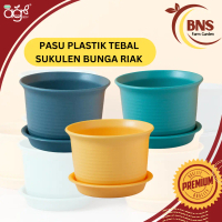 AgroBuddy X BNS Pasu Plastik Tebal Sukulen Bunga Riak 15/18/21.5cm | Nordic Ripple Style Thick Plast