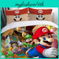 Super Mario Kids Bedding Set With Durable Fabric And Modern Style For Game Room Decor