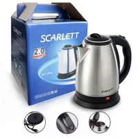 TEKO LISTRIK SCARLETT STAINLESS STEEL 2L / TERMOS LISTRIK TEKO ELEKTRIK MERK SCARLETT (600GR)