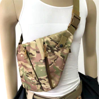 Men's Tactical Bag Military Concealed Storage Gun Holster Crossbody Backpack Multifunctional Anti-theft Hunting Chest Bag