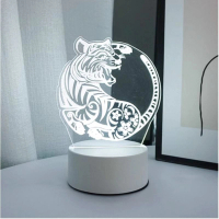 老虎小夜燈創意(【電池款+七色+USB插電】虎運1號) 