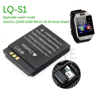 LQ-S1 GTF Smart Watch Battery GTF Durable lithium Rechargeable Battery For Smart Watch QW09 DZ09 W8 A1 V8 X6