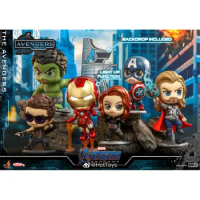 Stock Original Hot Toys COSBABY Avengers Endgame Thor Captain America Iron Man Black Widow Hawkeye Hulk Mini Collection Doll Toy