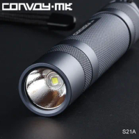 Convoy S21A 2300lm Luminus SST40 LED Powerful Flashlight 21700 18650 Battery EDC Torch with AR Coated Temperature Protection