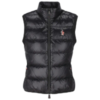 【MONCLER】秋冬新款 女款 前襟羽絨拼接背心-黑色(0號USA-XS、1號USA-S、2號USA-M、3號USA-L)