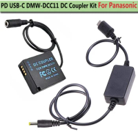 PD USB-C Couvertor+DMW-DCC11 DC Coupler Replaces DMW-BLG10 Battery for Panasonic Lumix DMC GX85 LX100 GX7 GF3 GF5 Mark II GX85K