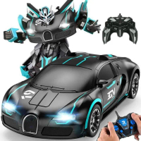 sale! - [duffy toys] 1:18 mobil remote control besar sport car robot transform / rc mobil remote tra