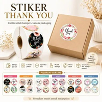 Stiker Label sticker Thank You Ucapan Terima kasih segel box makanan Ukuran 2,5cm MOTIF 4