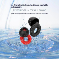 1Set Ultra Thin Loop Shape Sleep  Earplugs Waterproof Swim Earplug Concert Hearing Protection Reusab