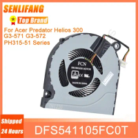 For Acer Predator Helios 300 G3-571 G3-572 PH315-51 Series Laptop CPU Fan DC5V 0.5A Cooling DFS541105FC0T