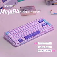 Melgeek Mojo84 Customized Hot-swap Mechanical Keyboard Three-mode Wireless Bluetooth Wired RGB Light Game Office Keyboard For PC