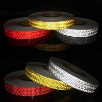 25mmx50m Reflective Tape Safety Caution Warning Reflective Adhesive Tape Sticker For Motorcycle Bicycle